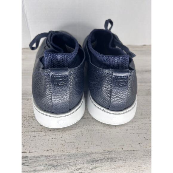 UGG Men’s New Sneakers – Navy Blue Leather Casual Shoes Size 10 main image 4